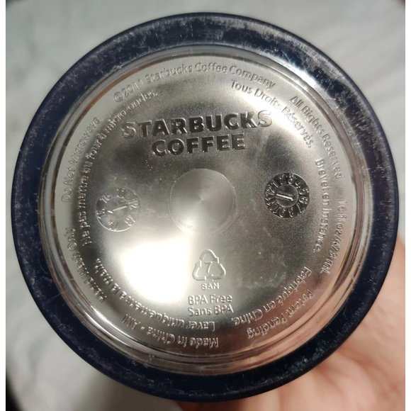 2011 Starbucks Stainless Silver 16oz Travel Tumbler Mug Thermos Coffee Beverage - Picture 12 of 12